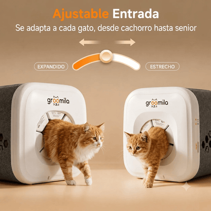 Entrada ajustable del cepillo automático para gatos Groomila