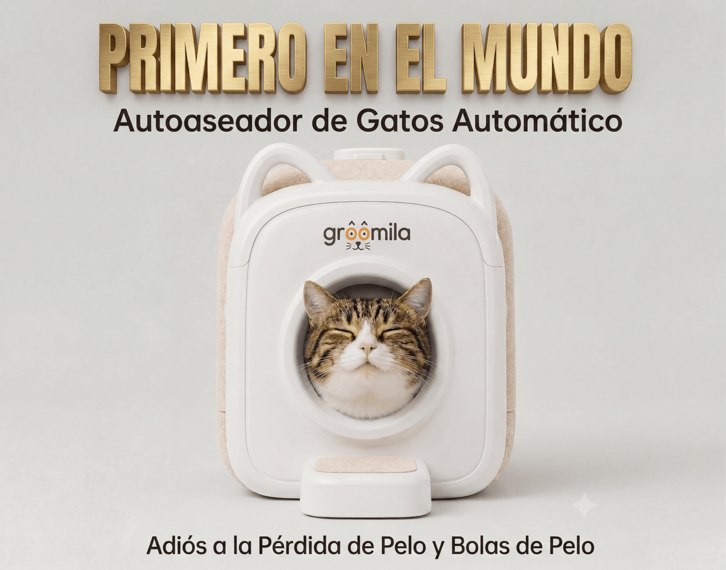 Primer autoaseador automático para gatos Groomila XL en el mercado