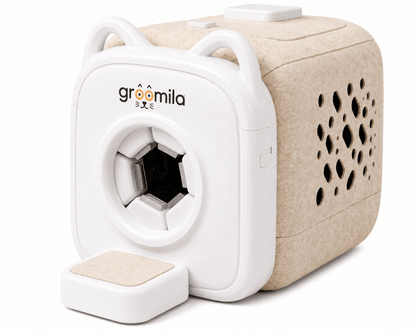 Cepillo automático para gatos Groomila XL color beige
